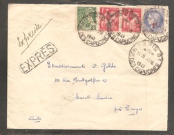 Enveloppe  Express   Oblit PARIS   1941 - Covers & Documents