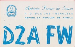 QSL Card Amateur Radio Funkkarte Benguela Angola Afrika Africa Afrique 1977 Antonio Pereira De Sousa - Radio Amateur