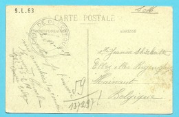 Kaart Stempel GARE DE DUNKERQUE / Correspondance Militaire - Armée Belge