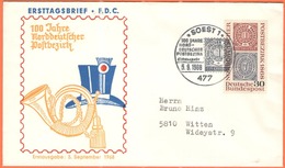GERMANIA - GERMANY - Deutschland - ALLEMAGNE - 1968 - 100. Jahre Norddeutscher Postbezirk - FDC - Soest - FDC: Sobres