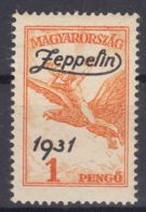 Hungary 1931 Zeppelin Mi#478 Mint Hinged - Nuovi