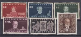 Liechtenstein 1940 Mi#186-191 Mint Hinged (up Row) And Never Hinged (down Row) - Ongebruikt