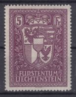 Liechtenstein 1933/1935 5 Fr. Coat Of Arms Mi#142 Mint Never Hinged Superb - Neufs