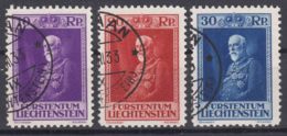 Liechtenstein 1933 Mi#122-124 Used - Oblitérés