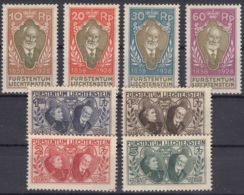 Liechtenstein 1928 Jubilee Set Mi#82-89 Mint Hinged - Unused Stamps
