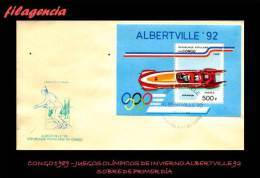 AFRICA. CONGO SPD-FDC. 1989 JUEGOS OLÍMPICOS DE INVIERNO ALBERTVILLE 92 - FDC