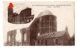 02700-LE-62-HARNES Avant Et Après La Guerre-L' Eglise----------------multivues - Harnes