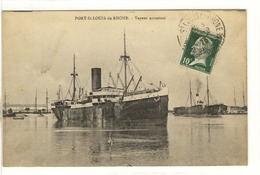 Carte Postale Ancienne Port Saint Louis Du Rhône - Vapeur Accostant - Bateau, Cargo - Saint-Louis-du-Rhône
