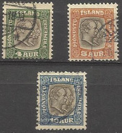 Iceland - 1907 Officials Used  SG O100-2  Sc O32-4 - Service
