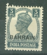 Bahrain: 1942/45   KGVI     SG38     3p    MH - Bahrain (...-1965)