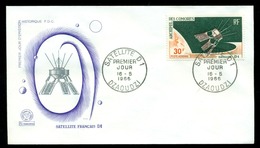 Comoros/Comores 1966 D1 French Satellite,Globe,Rooster,Space,FDC - Afrika