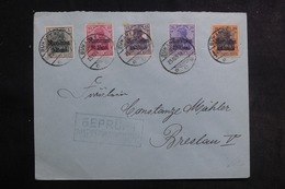 ROUMANIE - Enveloppe De Bucarest Pour Breslau En 1918, Affranchissement D'occupation Allemande Plaisant - L 41969 - Storia Postale Prima Guerra Mondiale