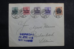 ROUMANIE - Enveloppe De Bucarest Pour Reichenbach En 1918, Affranchissement D'occupation Allemande Plaisant - L 41970 - World War 1 Letters