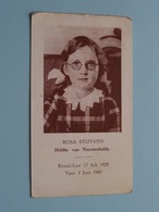 DP ROSA STUYVEN ( Heldin Van Naastenliefde ) Kessel-Loo 17 Juli 1929 - Yper 3 Juni 1940 ( Voir Photo ) ! - Obituary Notices