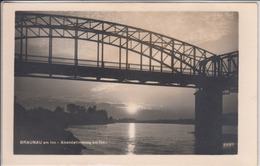 BRAUNAU Am Inn - Abendstimmung Am Inn Brücke, Bridge, Pont  Foto AK - Braunau