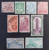 1949 Sculptures And Buildings, India, *,** Or Used - Used Stamps