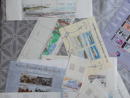 SAINT PIERRE ET MIQUELON LOT TIMBRES NEUFS  EURO Et FRANCS VALEUR FACIALE 212 € BLOC FEUILLET CARNET BORD DE FEUILLE - Collections, Lots & Series