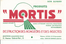 BUVARD .publicité MORTIS DESTRUCTION DES RONGEURS - Agriculture