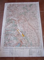 1956 TREBINJE BOSNIA HERZEGOVINA BIH JNA YUGOSLAVIA ARMY MAP MILITARY CHART PLAN CRKVICE RISAN GRAHOVO LEDENICE VELJE SE - Topographical Maps