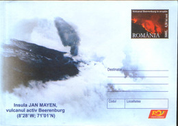 Romania - Postal Stationery Cover Unused 2005 - Jan Mayen Island, The Active Volcano Beerenburg - Volcanos