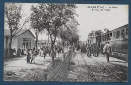 ALBAN - La Gare - Arrivée Du Train - Alban