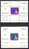 Paraguay 1961 Alan Shepard Blocks Mi#Block 12 And 13 Perforated And Imperforated, Mint Never Hinged - Paraguay