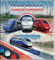 Burundi 2012  Trains Français MNH - Treinen
