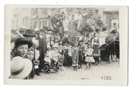 FETE CAVALCADE Char De L'Hopital Militaire Guerre 1914-18  Carte Photo Belle Animation - Te Identificeren