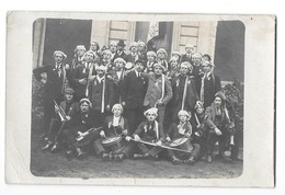 CONSCRIPTION GROUPE DE CONSCRITS MUSICIENS Carte Photo Groupe Gros Plan - A Identifier