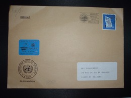 LETTRE TP CONTRE LA GUERRE FS 0.50 OBL.MEC.22-3 83 GENEVE NATIONS UNIES + ASSEMBLEE MONDIALE SUR LE VIEILLISSEMENT - Lettres & Documents