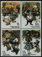 GREAT BRITAIN 1980 International Year Of The Child 4-BLOCK OVPT:cancelled (SPECIMEN) - Fictifs & Spécimens