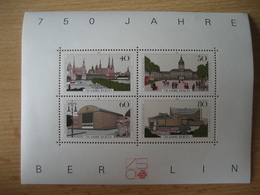 Deutschland Westberlin 1987-  Block 750 Jahre Berlin MiNr. 772-775** Block 8 - Blocs