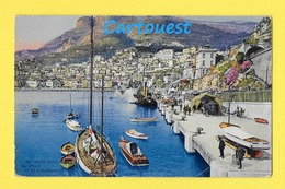 CPA ☺♦♦  MONACO - MONTE CARLO - LE PORT AVEC PERSONNAGES ET LA CONDAMINE  ♦♦☺  1925 - La Condamine