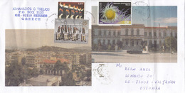 GOOD GREECE Postal Cover To ESTONIA 2019 - Good Stamped: National Costumes / Army ; Lighthouse ; Sea - Cartas & Documentos