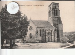 87 -Très Belle Carte Postale Ancienne De BELLAC   Vue De La Place De L'Eglise - Bellac