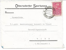 1520m: Heimatbeleg Briefvorderseite Olbersdorf Österreichisch Schlesien, Heute Město Albrechtice, 1914 - Enveloppes