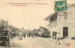 03 Grandes Manoeuvres Du Bourbonnais Déparquement à La Gare - Autres & Non Classés