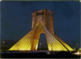 IRAN - TEHERAN - AZADI TOWER - NIGHT VIEW - STAMP - 1970s (BG3952) - Iran