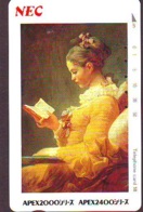 Télécarte Japon * 330-30664 * FRAGONARD * LA LISEUSE  * PEINTURE FRANCE * ART (2430)  Japan * Phonecard * KUNST TK - Peinture