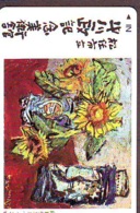 Télécarte Japon * SUNFLOWER   * PEINTURE FRANCE * ART (2434)  Japan * Phonecard * KUNST TK - Peinture