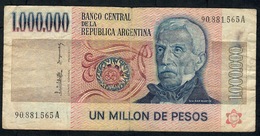 ARGENTINA P310a 1.000.000 Or 1000000 PESOS 1981 Serie A  FINE FOLDS NO P.h. ! - Argentine