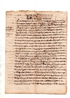 Generalite De Bordeaux.un Sol.1710. - Gebührenstempel, Impoststempel