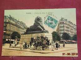 CPA - Paris - Statue Du Lion De Belfort - Carte Toilée - Arrondissement: 14