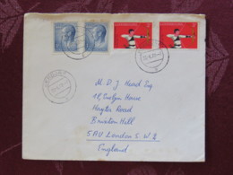 Luxemburg 1972 Cover Berdorf To England - Archery - Grand Duke Jean - Briefe U. Dokumente