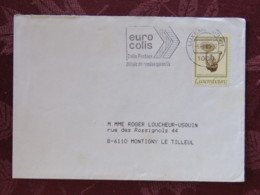 Luxemburg 1981 Cover Luxembourg To Belgium - Mushrooms - Postal Packages Slogan - Brieven En Documenten