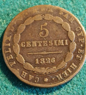 5 Centesimi 1826 - Piemont-Sardinien-It. Savoyen