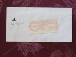 Luxemburg 1982 Registered Card Luxembourg To Belgium - Machine Franking Liege - Grand Duke Jean - Luxair - Mondorf Les B - Briefe U. Dokumente