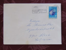 Luxemburg 1983 Cover Esch Sur Alzette To Belgium - Customs Cooperation - Globe And Star - Esperanto Slogan - Briefe U. Dokumente