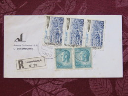 Luxemburg 1984 Registered Card Luxembourg To Belgium - Machine Franking Liege - Luxair - Grand Duke Jean (Franking 190 F - Storia Postale