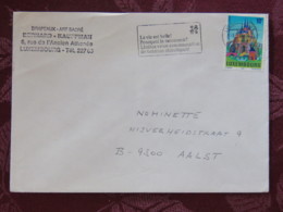 Luxemburg 1986 Cover Luxembourg To Belgium - Tourism - Castle - Anti Alcohol Slogan - Storia Postale